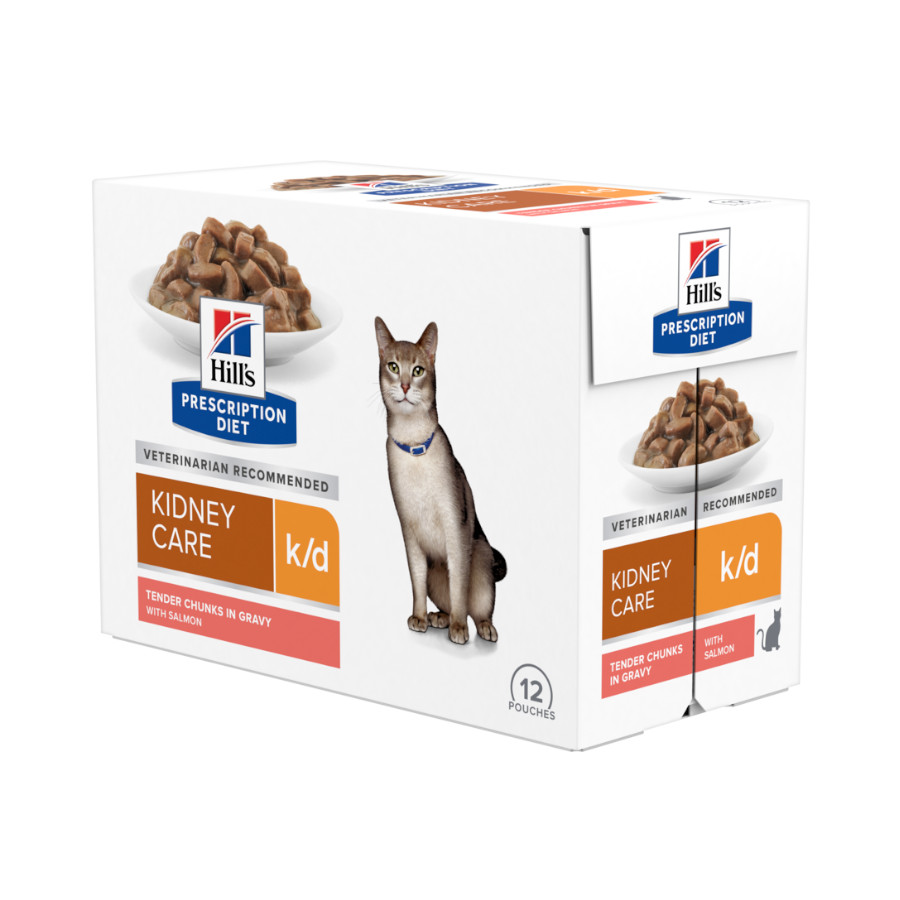 48 saquetas x 85 g Hill's Prescription Diet Kidney Care Salmão saqueta em molho para gatos Pack poupança!