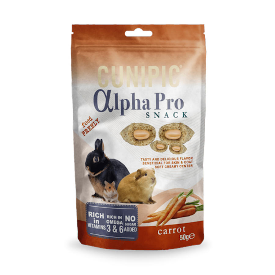 0.05 KG Cunipic Alpha Pro Aperitivos Cenoura para roedores