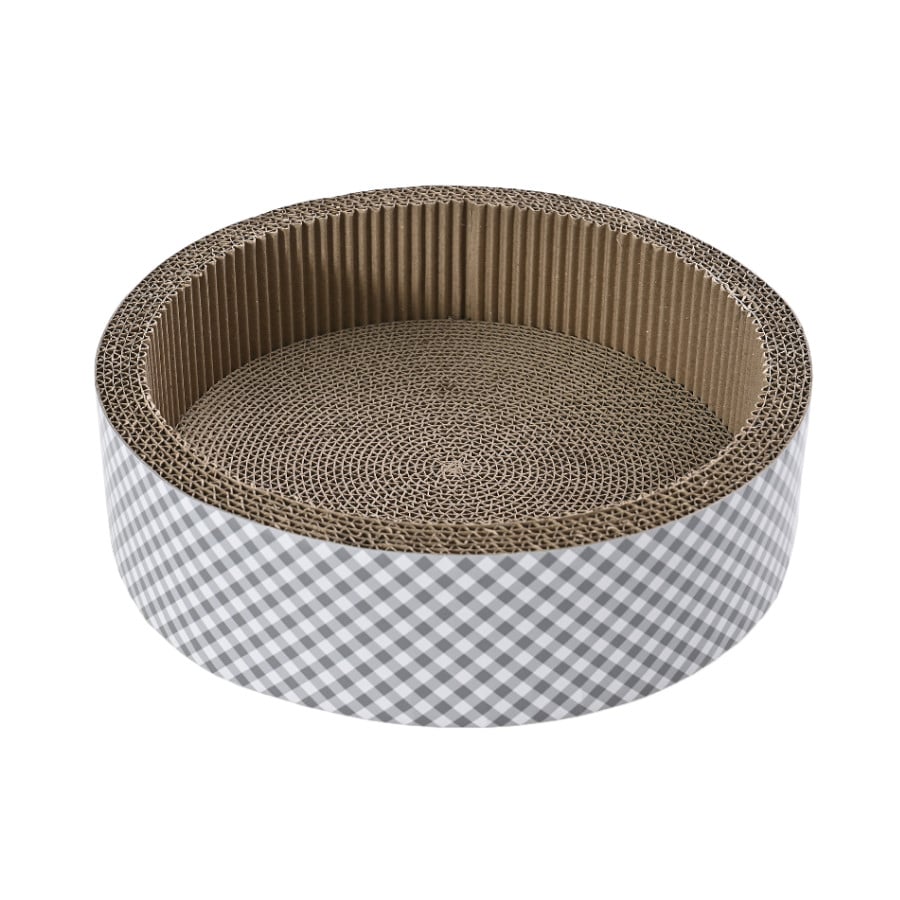 Leeby Domingo cama arranhador de cartão vichy para gatos