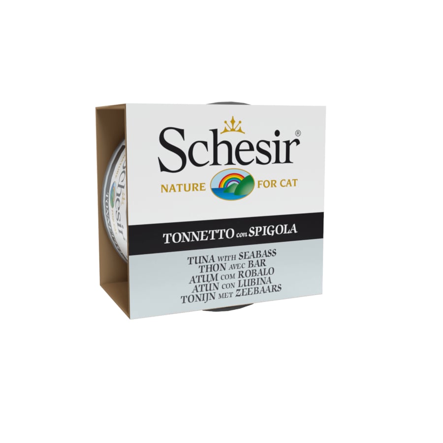 85 g Schesir Adult Atum e Robalo em lata para gatos