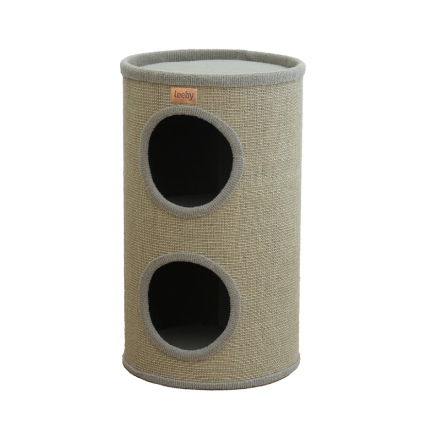 Leeby BonBon barril arranhador com cama nido para gatos