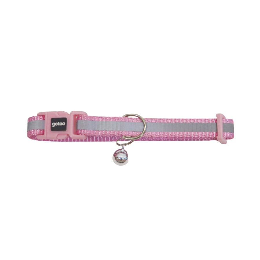 Gotoo Coleira nylon rosa para gatos