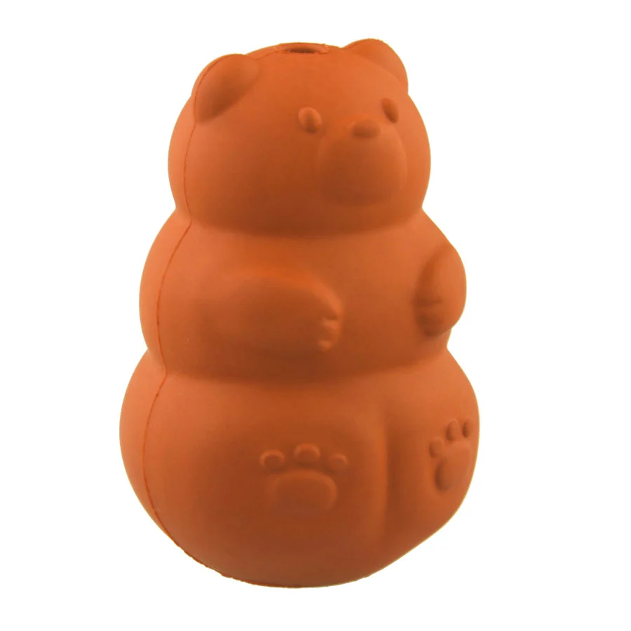 Tootoy! Bear dispenser Chew Toy Laranja mordedor com dispensador de snacks para cães