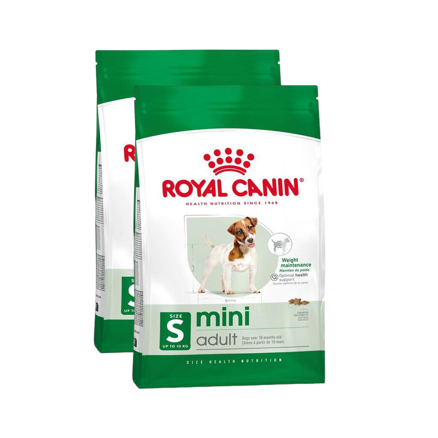 2 x 2 kg Royal Canin Mini Adult ração para cães Pack poupança!