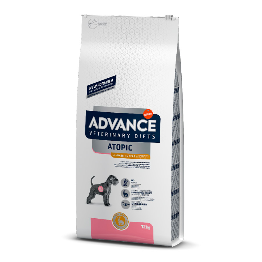 3 KG Advance Veterinary Diets Atopic Coelho e Ervilhas ração para cães