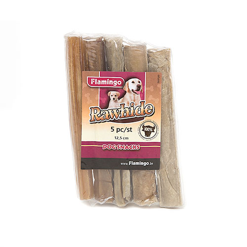 0.025 KG 5 sticks Flamingo snacks dentais Rawhide para cães