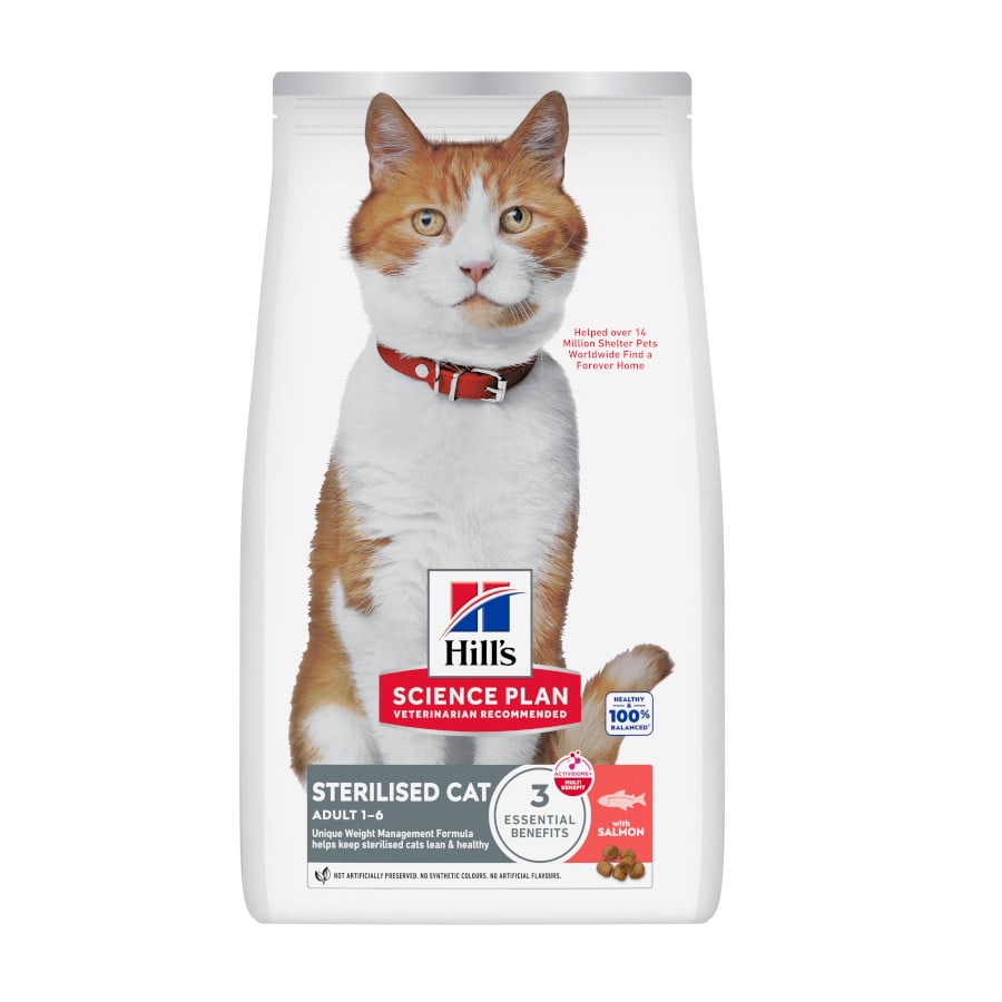 3 kg Hill's Science Plan Sterilised Adult Salmon ração para gatos