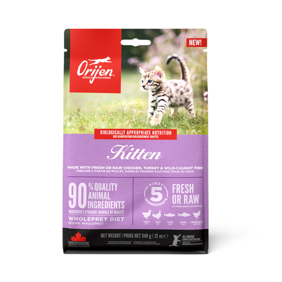 0.34 KG Orijen Kitten Frango com Peru e Salmão ração