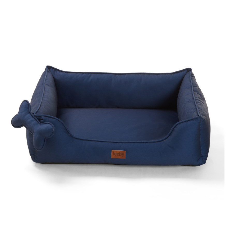 Leeby Cama azul ortopédica para cães