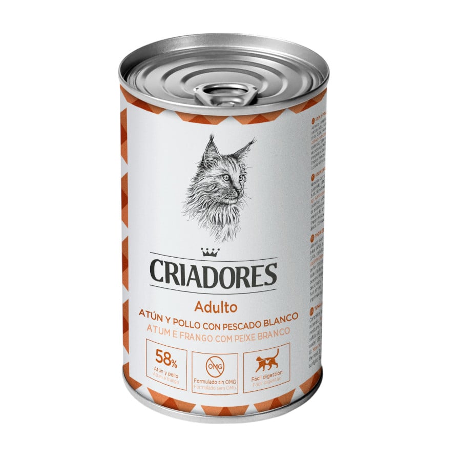 400 g Criadores Adultos Atum e Frango em lata para gatos