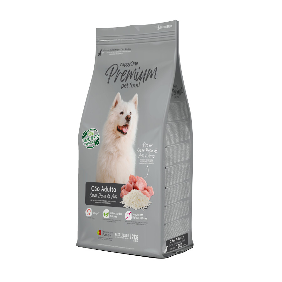 12 KG happyOne Premium ração de carne fresca de aves para cães