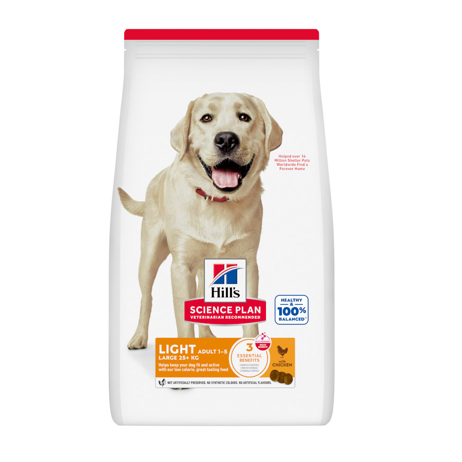 14 kg Hill's Science Plan Light Adult Frango ração para cães