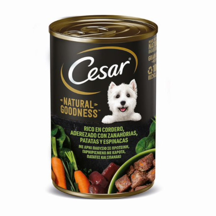 12 latas x 400 g Cesar Cordeiro Lata para Cães Adultos Pack poupança!