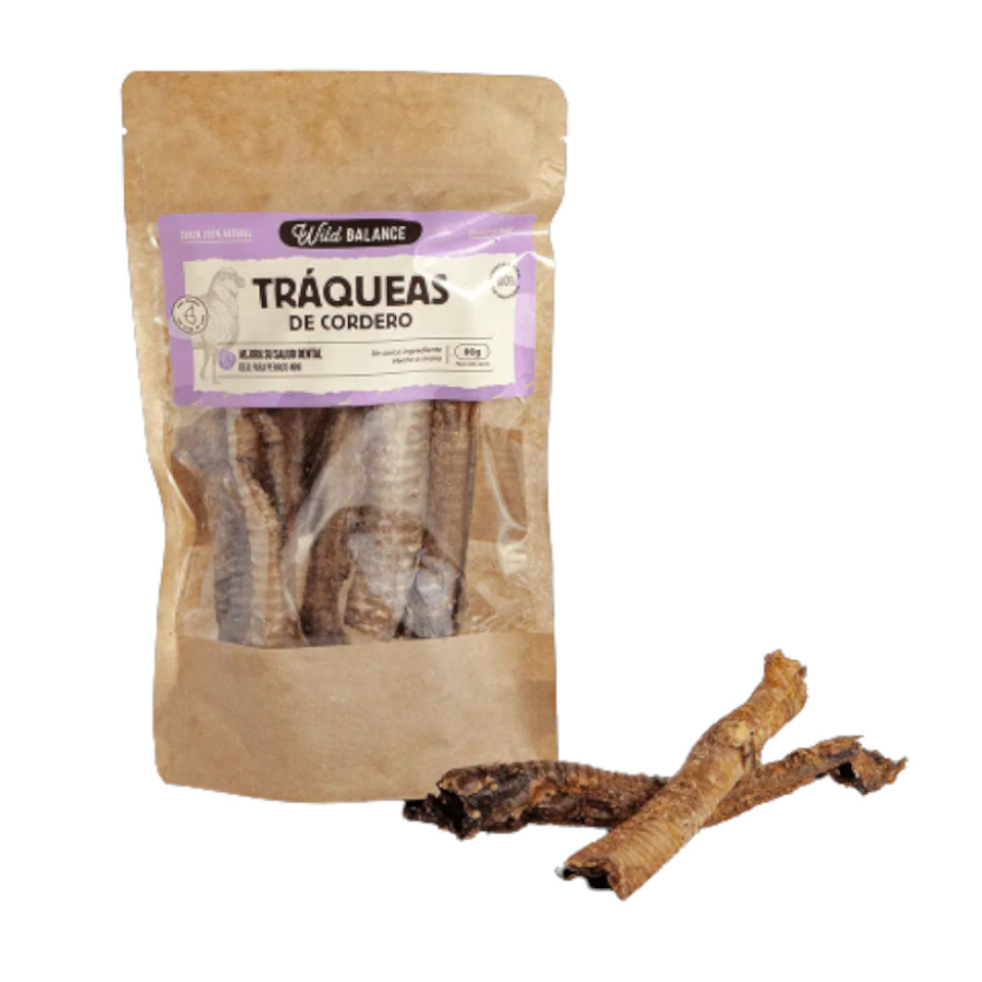 6 pacotes x 80 g Wild Balance Traqueias de Cordeiro para cães Pack poupança!