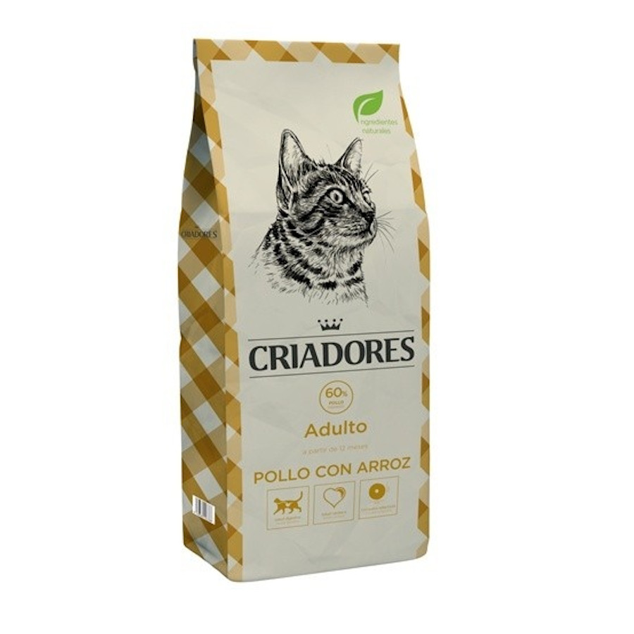 2.5 kg Criadores Adulto Frango e Arroz ração para gatos