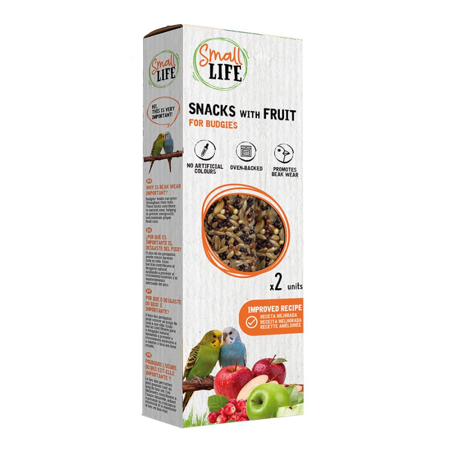 2 barritas Small Life Barritas Snack con Fruta para periquitos
