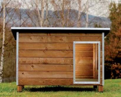 Casota de madeira para cães robusta antimordeduras