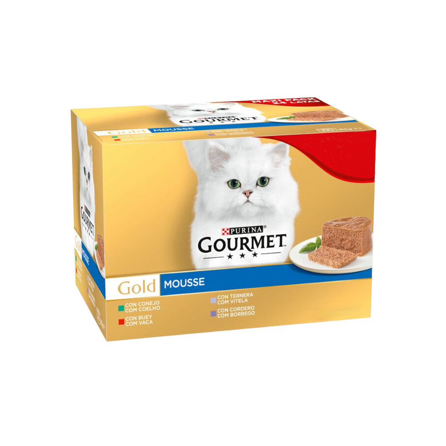 Gourmet Gold Mousse Sabores Variados em lata para gatos - Multipack