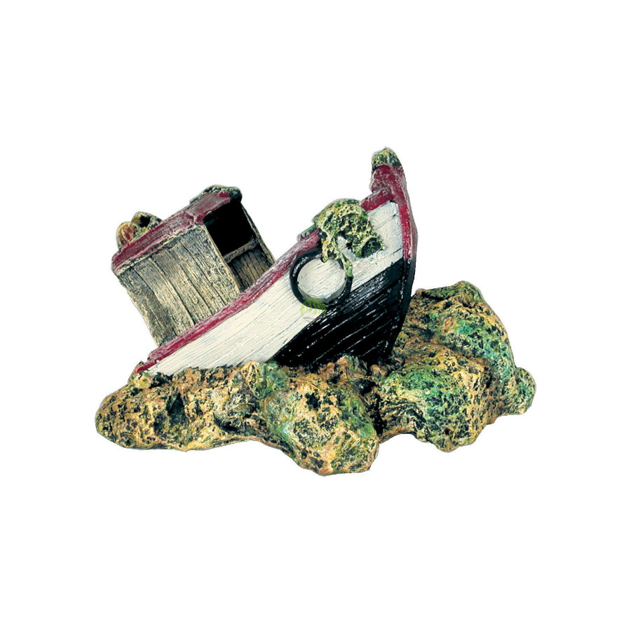 Zolux Pequena Traineira para decoração de aquários.