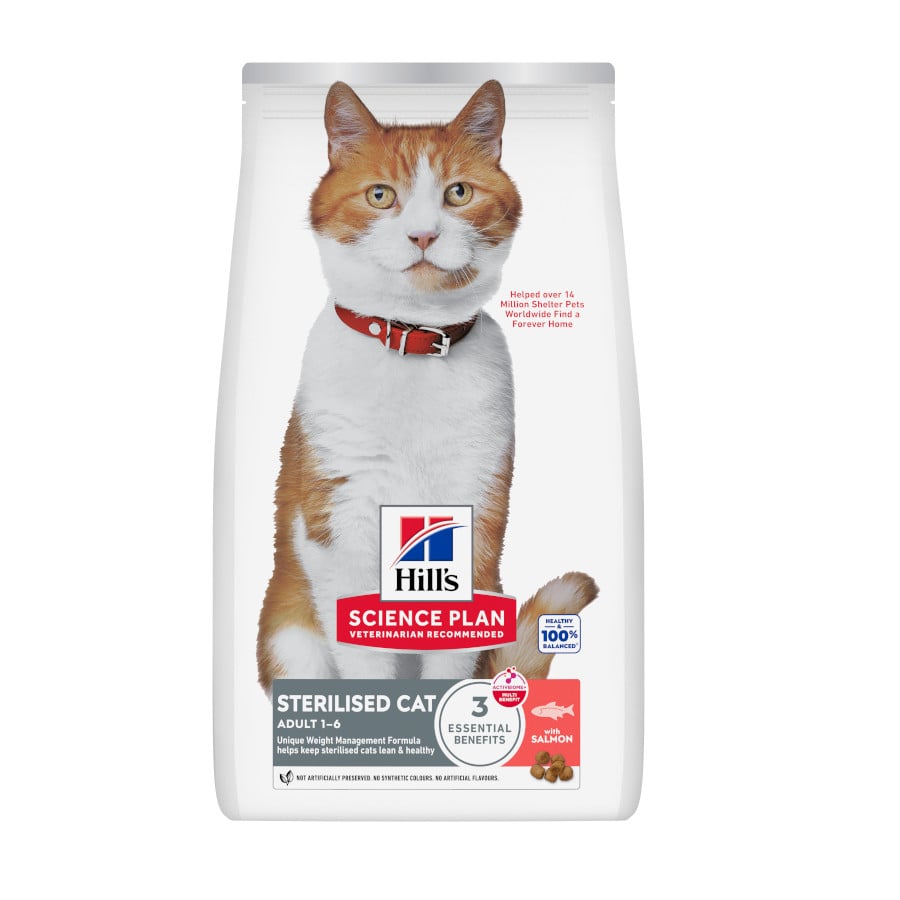 7 kg Hill's Science Plan Sterilised Adult Salmon ração para gatos