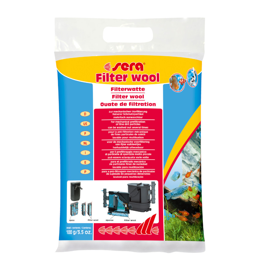 0.1 KG Sera Filter Wool Perlon para filtrado de aquários