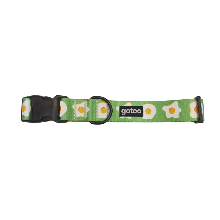 Gotoo Coleira estampada verde para cães