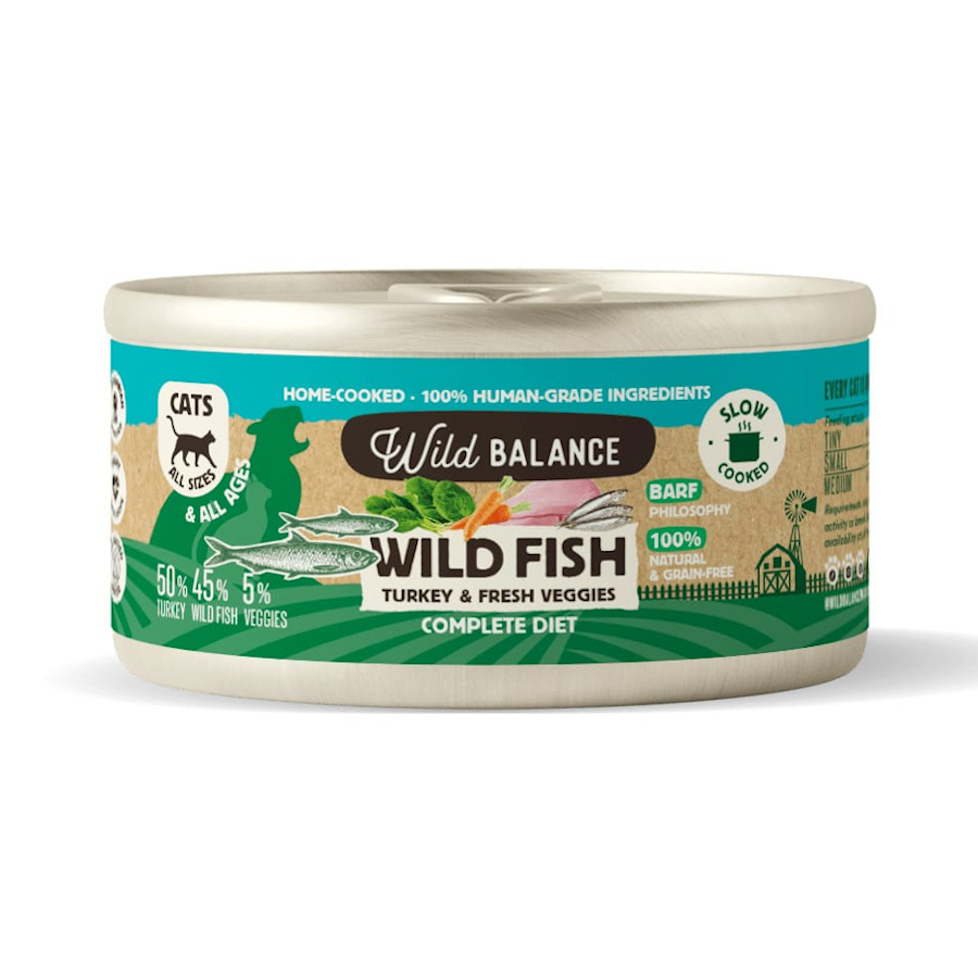 Wild Balance BARF de Peixe e Perú em lata para gatos