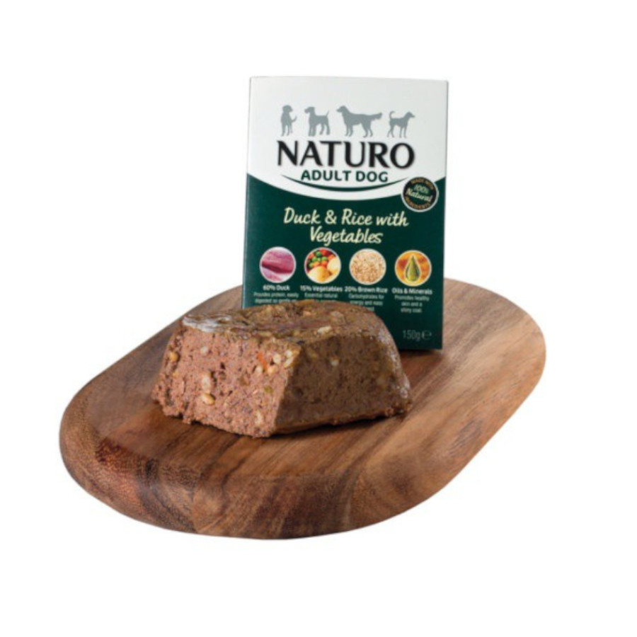400 g Naturo Adult pato com arroz e Legumes terrina para cães