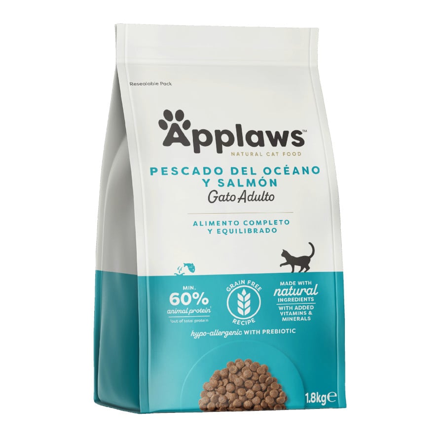 1.8 kg Applaws Adult Grain Free Peixe Azul e Salmão ração para gatos