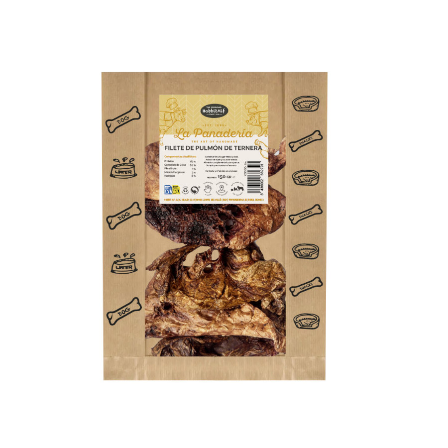 0.15 KG 150 g Hobbitalf Filete de Pulmão de Vitela Snack para cães