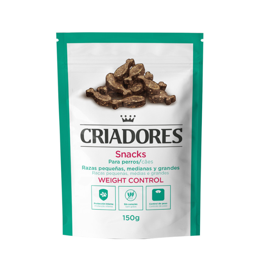 2 pacotes x 150 g Criadores Snacks Adult Weight Control de Frango para cães Pack poupança!