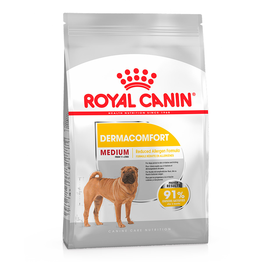12 KG Royal Canin Medium Dermacomfort ração para cães