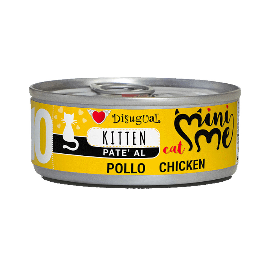 0.085 KG 85 g Disugual Mini Me 10 Kitten Frango em Patê lata para gatitos