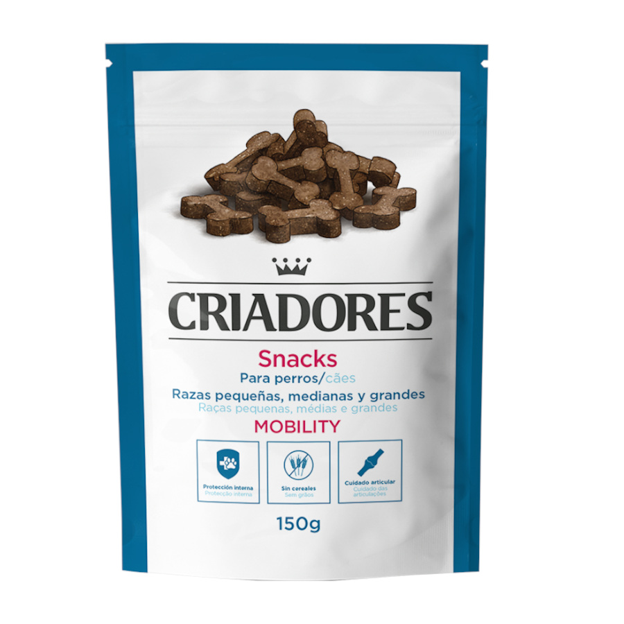 2 pacotes x 150 g Criadores Snacks Adult Mobiltity de Salmão para cães Pack poupança!