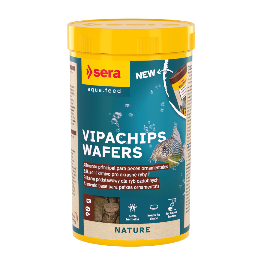 0.25 L Sera Vipachips Nature Alimento para peixes do fundo