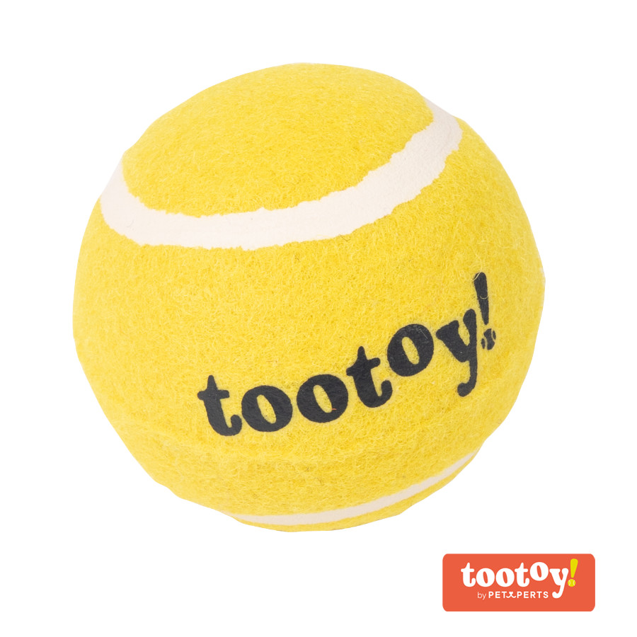 Tootoy! Chase Squeaker Ball Amarela bola de ténis para cães