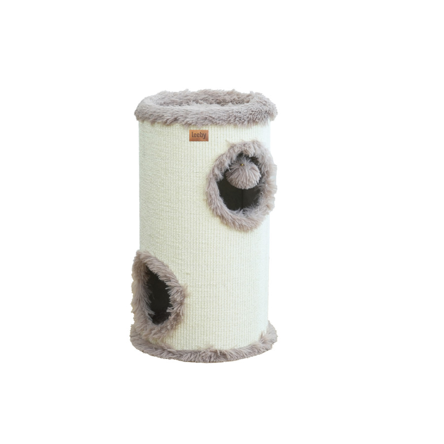 Leeby Bruno barril arranhador com cama nido e brinquedo para gatos