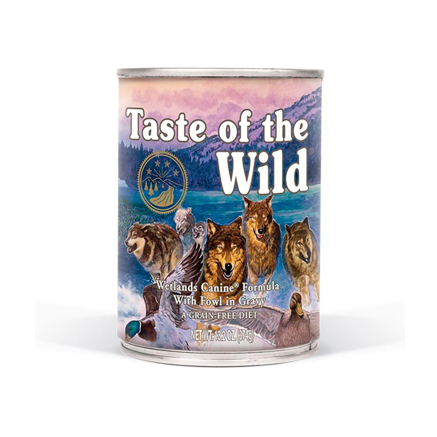 12 latas x 390 g Taste of the Wild Wetlands Canine Formula Lata Pack poupança!