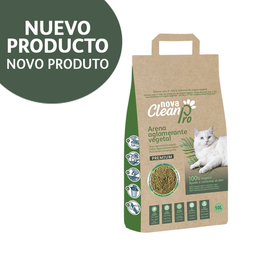 2 x 10 L Nova Clean Pro Areia Vegetal para gatos - Pack poupança!