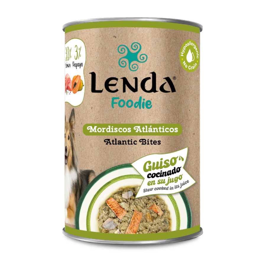 12 latas x 400 g Lenda Atlantic Bites lata para cães Pack poupança!