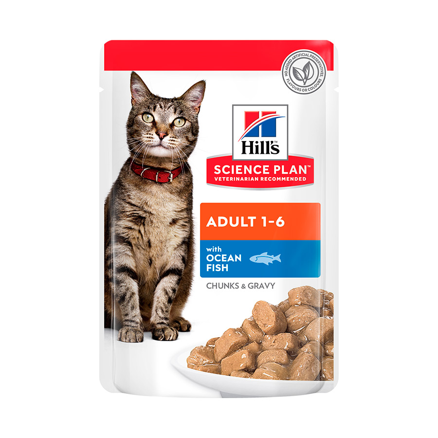 12 saquetas x 85 g Hill's Science Plan Adult Peixe saqueta para gatos Pack poupança!