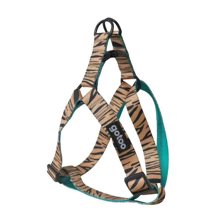 Gotoo Peitoral estampado tigre castanho para cães
