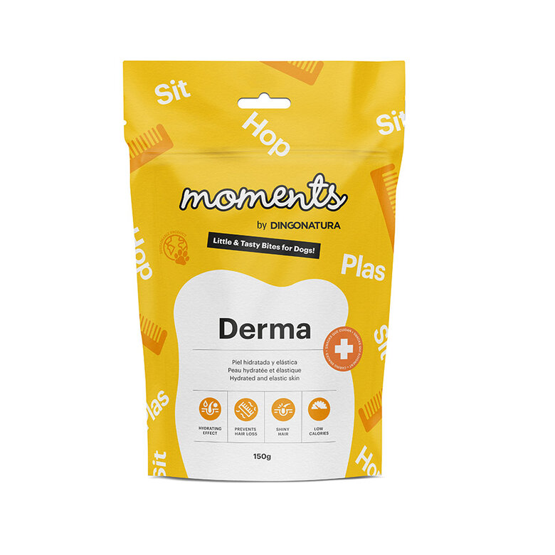 2 pacotes x 150 g Moments Biscoitos Derma para cães Pack poupança!