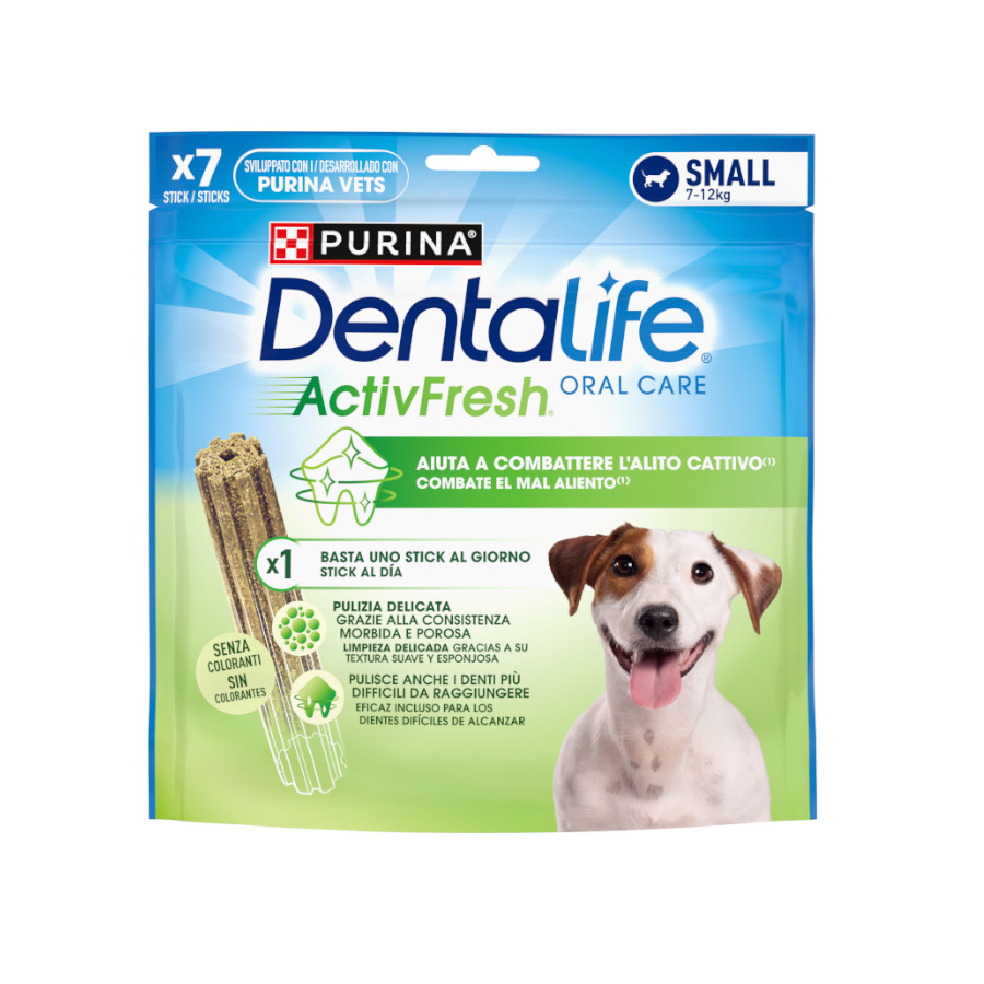 28 sticks Dentalife Snacks Dentários Small ActivFresh para cães Pack poupança!