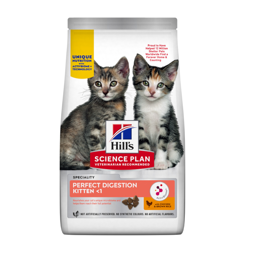 1.5 KG 1.5 kg Hill's Kitten Science Plan Perfect Digestion Ração