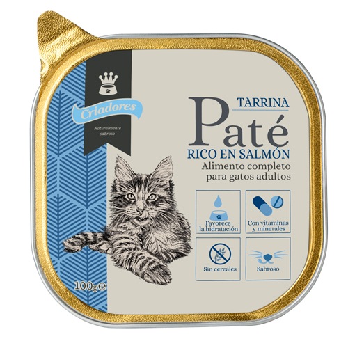 Criadores Adulto Salmão em patê tarrina para gatos