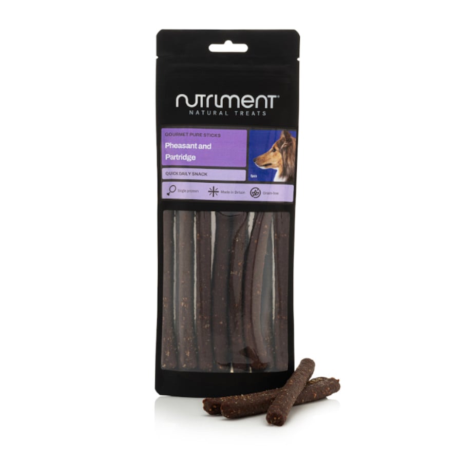 2 pacotes x 80 g Nutriment Barrita Faisão Snack para cães Pack poupança!