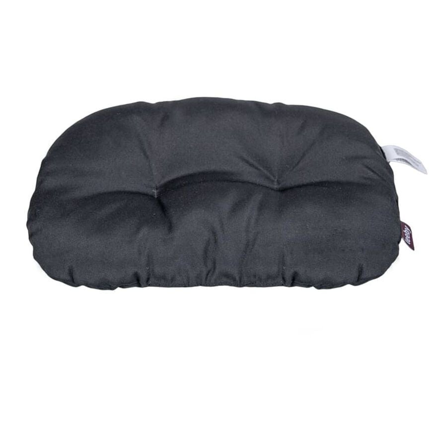 Leeby almofada oval preta para cães