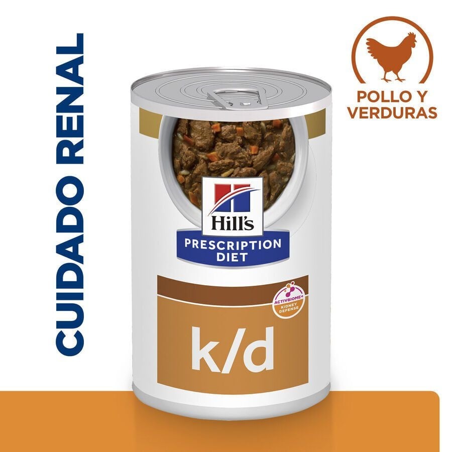 12 latas x 156 g Hill's Kidney Care Frango e legumes patê lata para cães Pack Poupança!