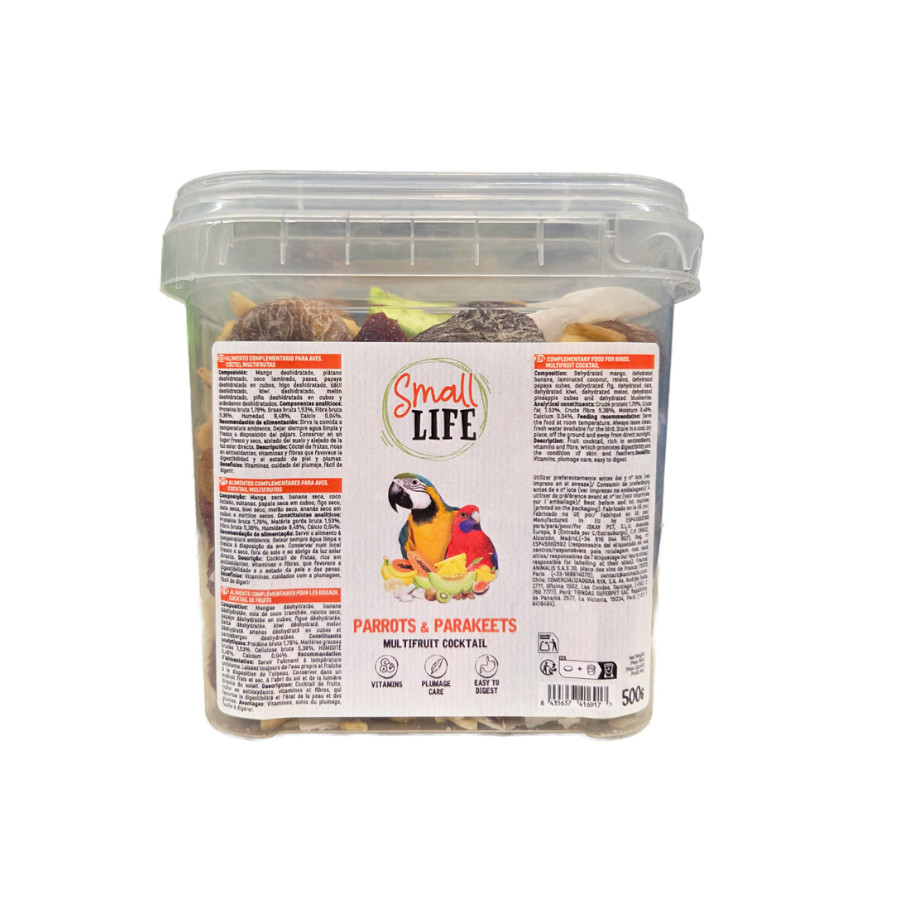 0.5 KG Small Life Frutas Desidratadas para papagaios